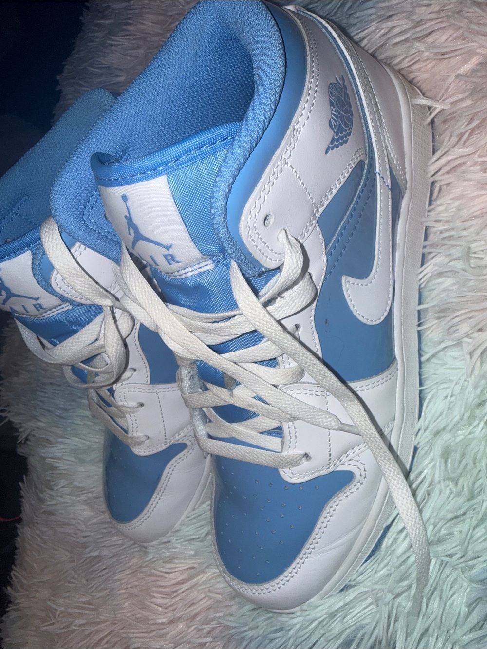 Jordan GS Air Jordan 1 Mid SE Mid-Top Sneakers blue white
